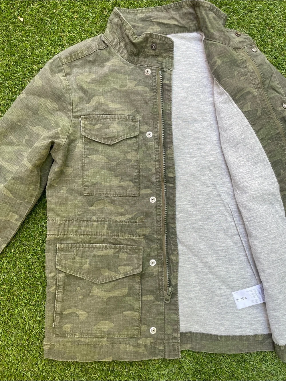 OshKosh B'gosh Kids Gray Camo Utility Jacket